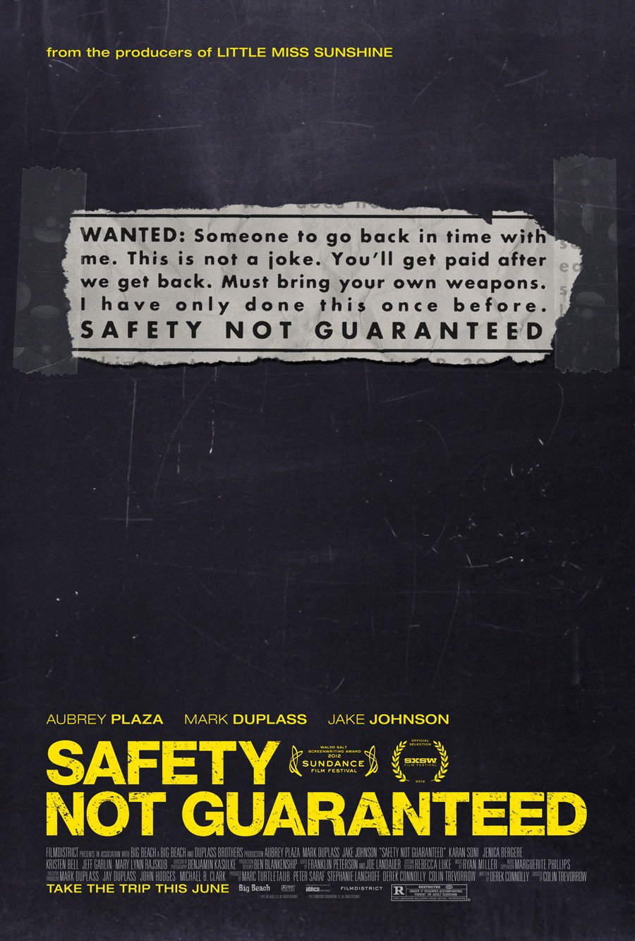 Фильмография Дэвид Шульц - лучший фильм Безопасность не гарантируется.