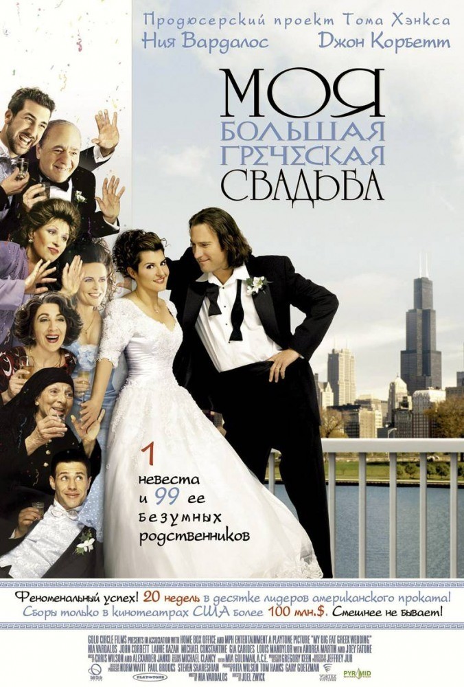 Фильмография Ниа Вардалос - лучший фильм Моя большая греческая свадьба.