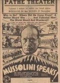 Фильм Муссолини говорит! : актеры, трейлер и описание.